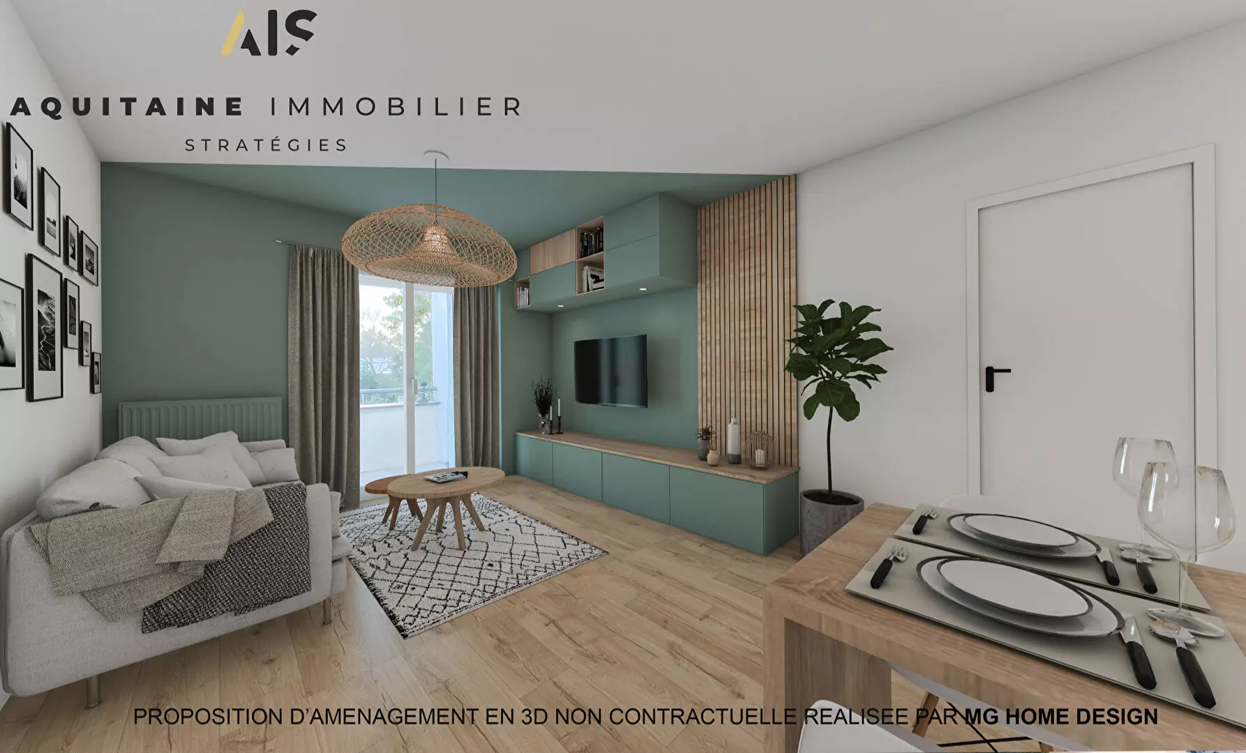 EXCLUSIVITE - AQUITAINE IMMOBILIER STRATÉGIES - BUXEROLLES - APPARTEMENT TYPE 2 43.13m² + 1 PLACE DE PARKING / image 3